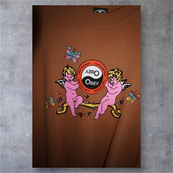 Obey Men's Box T-Shirt Vintage-Inspired - Picture 3 of 10